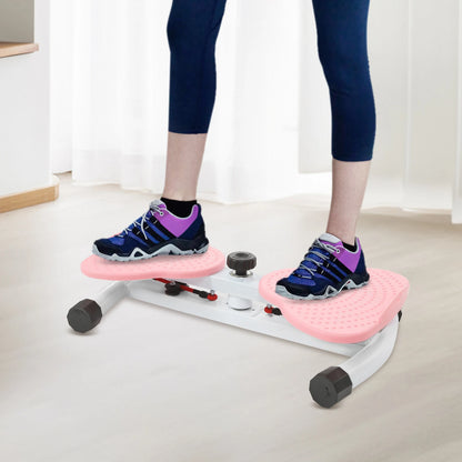 Pink Steel Waist Twister, Floor Standing Waist Twist Exercise Equipment 53.5*32*12cm  Legs Distance 48cm for Homes,Offices